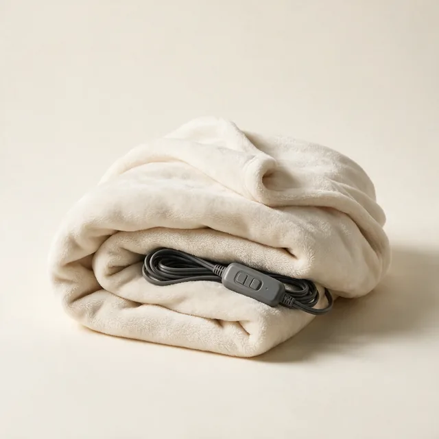 A heated throw blanket