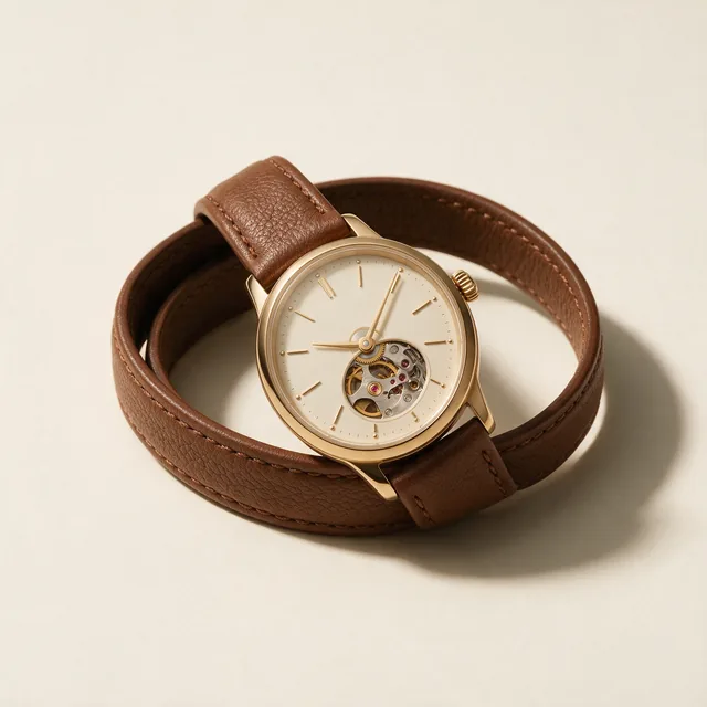 A automatic watch leather strap
