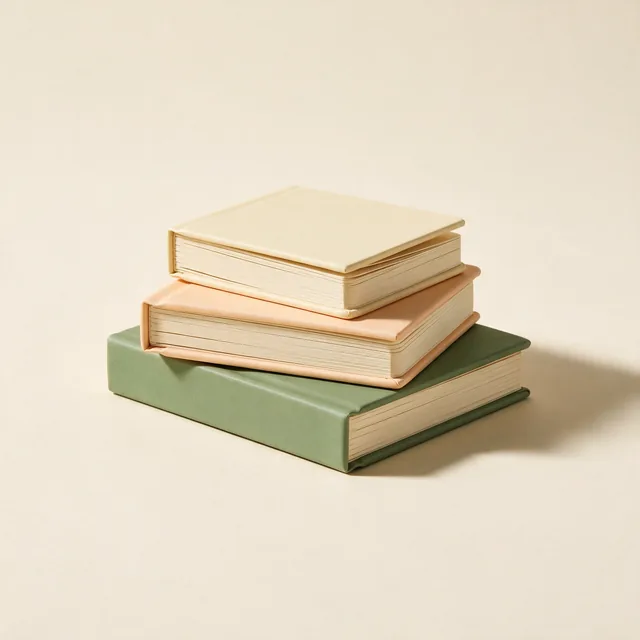 Three small board books stacked together