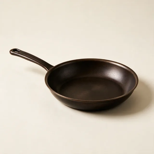 A carbon steel skillet