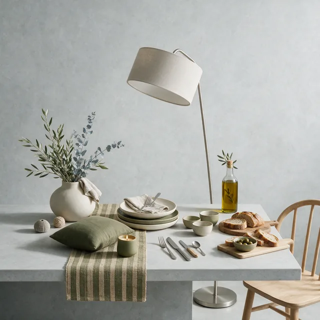 A slim daylight floor lamp with a wide shade