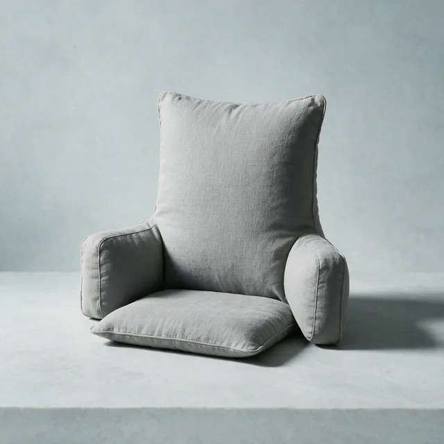 A reading pillow with arms