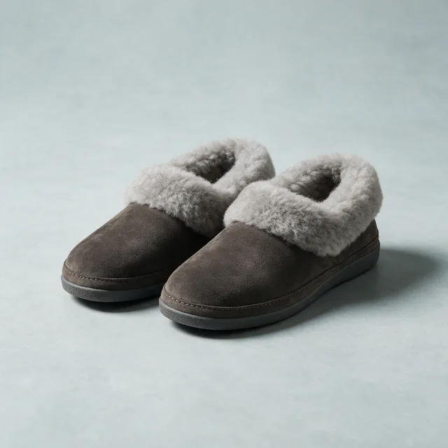 A pair of wool lined slippers